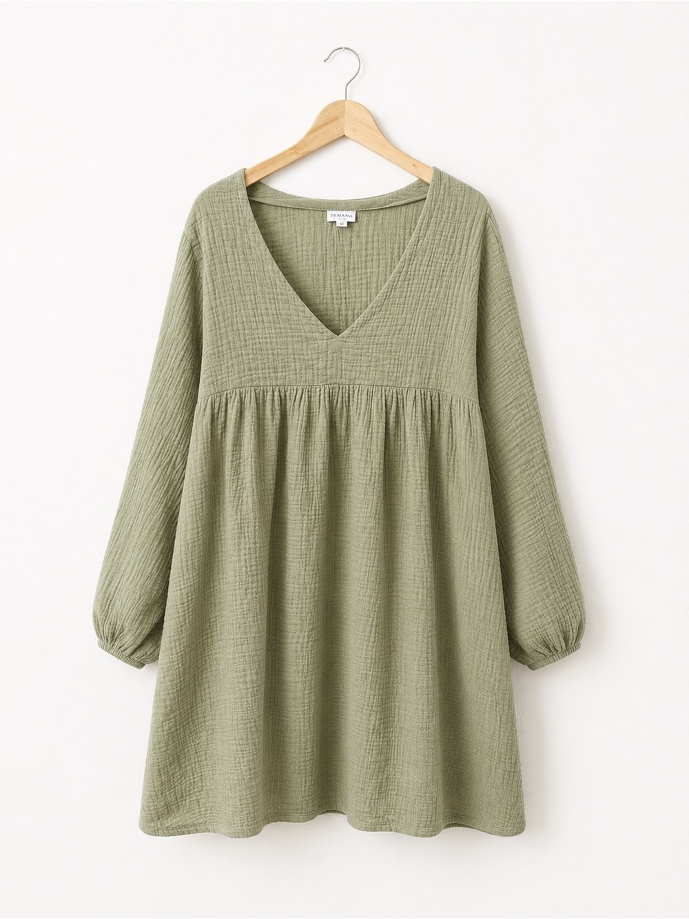 Tribal Flowy Crinkled Gauze Cotton Dress | Size XL